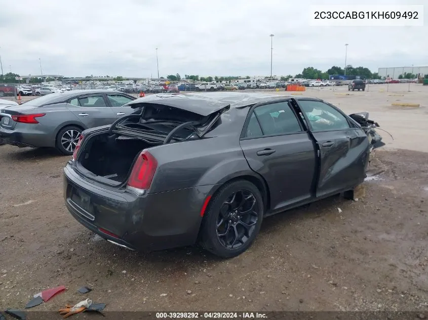 2C3CCABG1KH609492 2019 Chrysler 300 300S