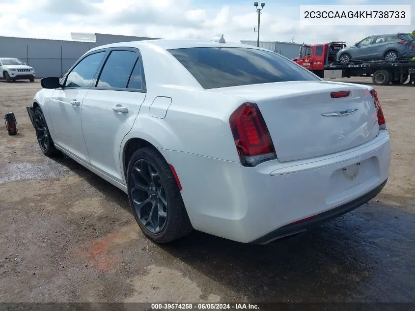 2019 Chrysler 300 Touring VIN: 2C3CCAAG4KH738733 Lot: 39574258