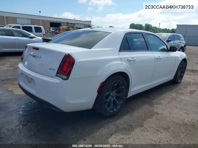 2019 Chrysler 300 Touring VIN: 2C3CCAAG4KH738733 Lot: 39574258