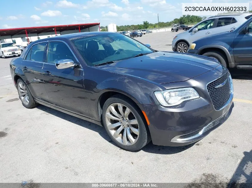 2C3CCAAGXKH602333 2019 Chrysler 300 Touring