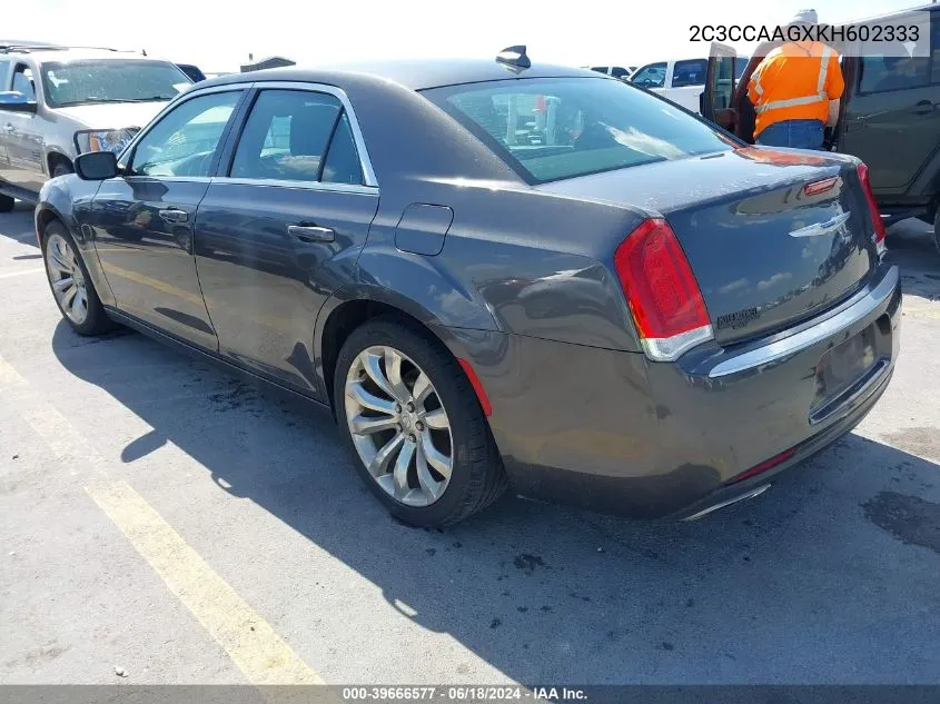 2C3CCAAGXKH602333 2019 Chrysler 300 Touring