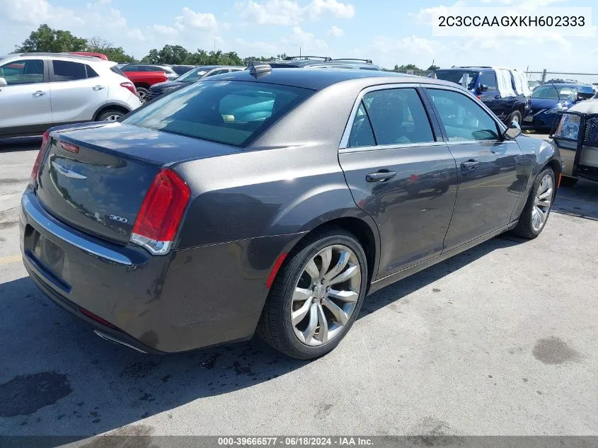 2019 Chrysler 300 Touring VIN: 2C3CCAAGXKH602333 Lot: 39666577