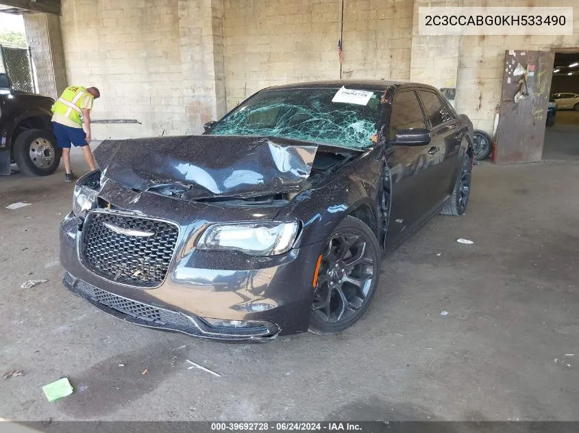 2019 Chrysler 300 300S VIN: 2C3CCABG0KH533490 Lot: 39692728