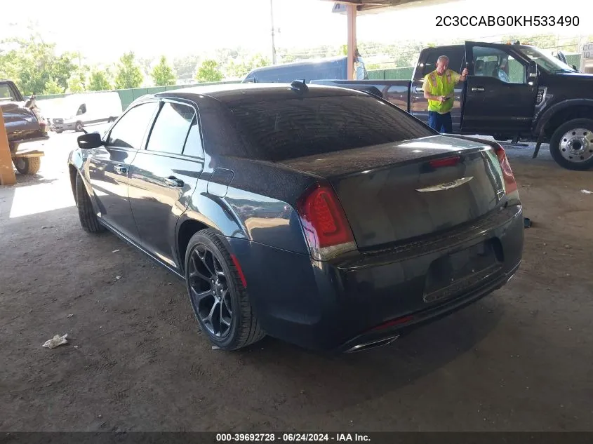 2C3CCABG0KH533490 2019 Chrysler 300 300S