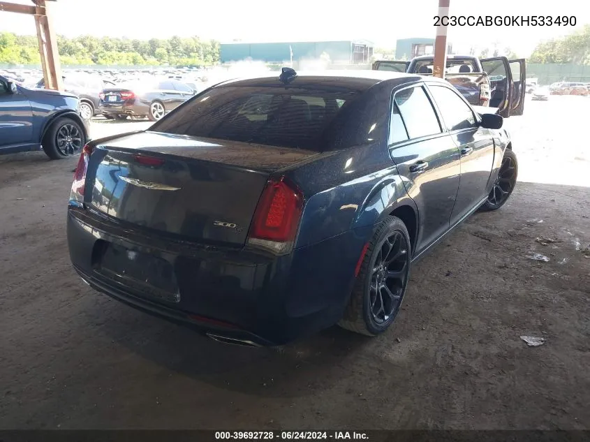 2C3CCABG0KH533490 2019 Chrysler 300 300S