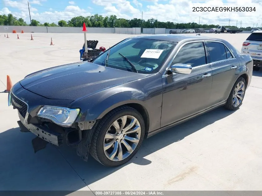 2019 Chrysler 300 Limited VIN: 2C3CCAEG9KH563034 Lot: 39727385