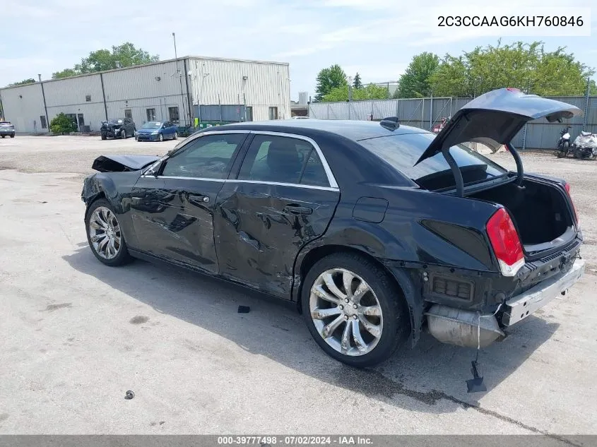 2019 Chrysler 300 Touring VIN: 2C3CCAAG6KH760846 Lot: 39777498