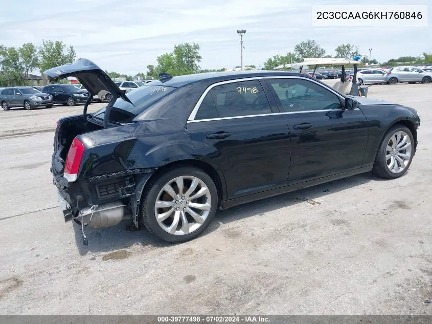 2019 Chrysler 300 Touring VIN: 2C3CCAAG6KH760846 Lot: 39777498