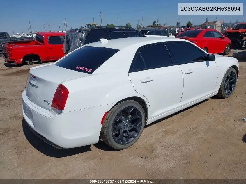 2C3CCABG2KH638094 2019 Chrysler 300 300S