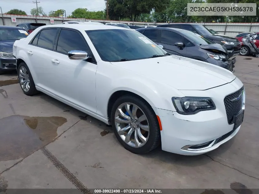 2019 Chrysler 300 Limited VIN: 2C3CCAEG5KH536378 Lot: 39922498