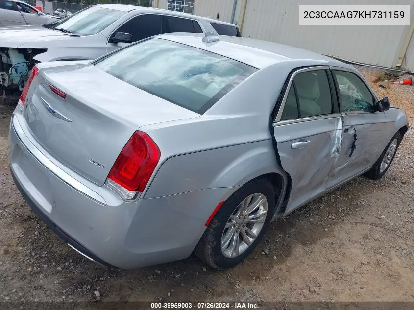 2019 Chrysler 300 Touring VIN: 2C3CCAAG7KH731159 Lot: 39959003