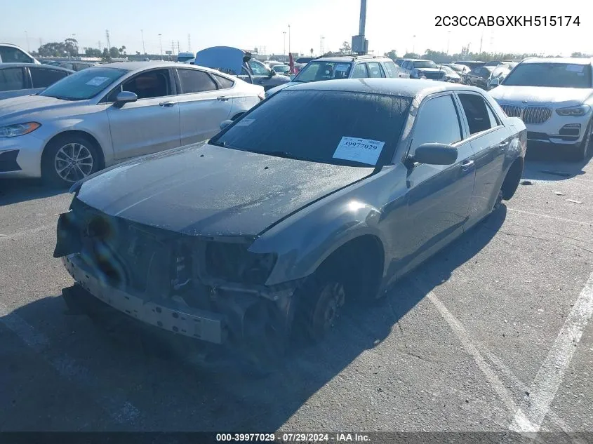 2C3CCABGXKH515174 2019 Chrysler 300 S