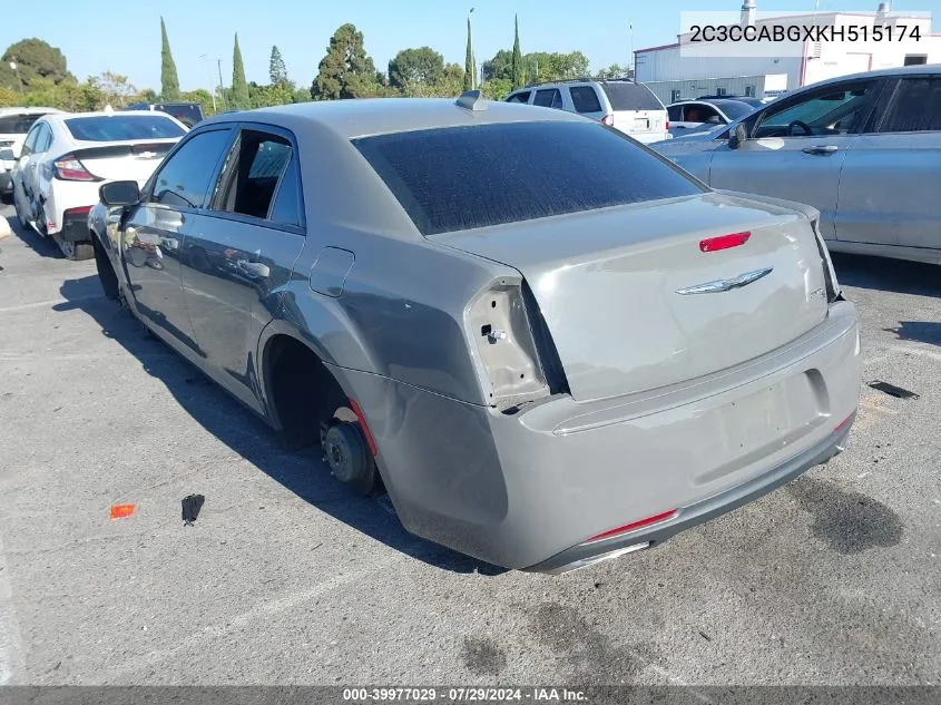 2C3CCABGXKH515174 2019 Chrysler 300 S