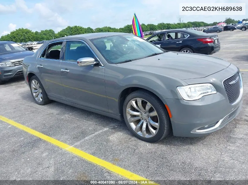 2C3CCAEG2KH689638 2019 Chrysler 300 Limited