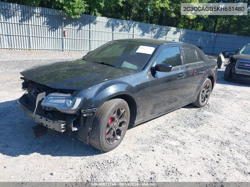 2C3CCAGG5KH651480 2019 Chrysler 300 300S Awd