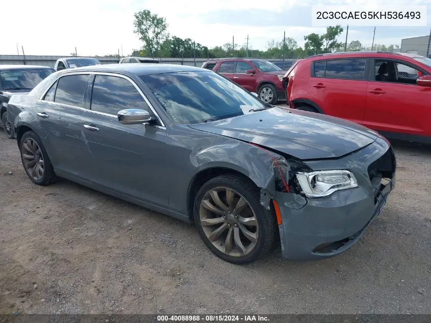 2019 Chrysler 300 Limited VIN: 2C3CCAEG5KH536493 Lot: 40088988