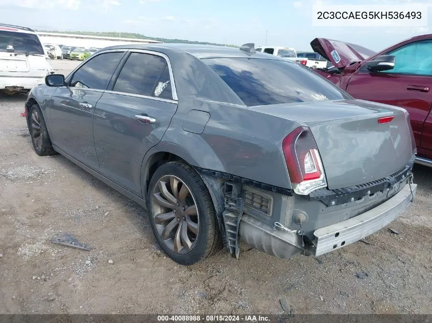 2C3CCAEG5KH536493 2019 Chrysler 300 Limited