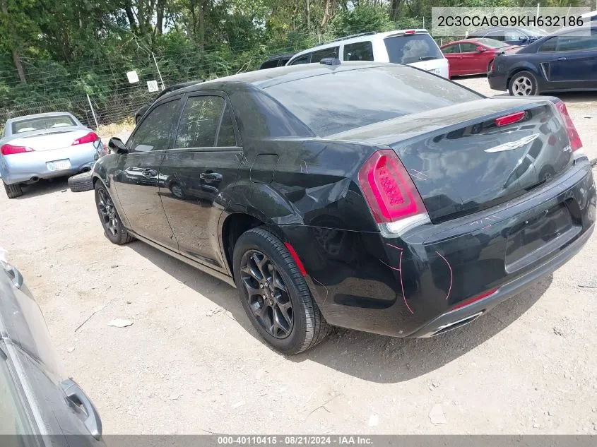 2019 Chrysler 300 S VIN: 2C3CCAGG9KH632186 Lot: 40110415