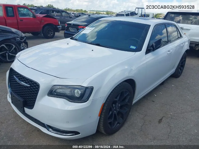 2019 Chrysler 300 S VIN: 2C3CCABG2KH593528 Lot: 40122299