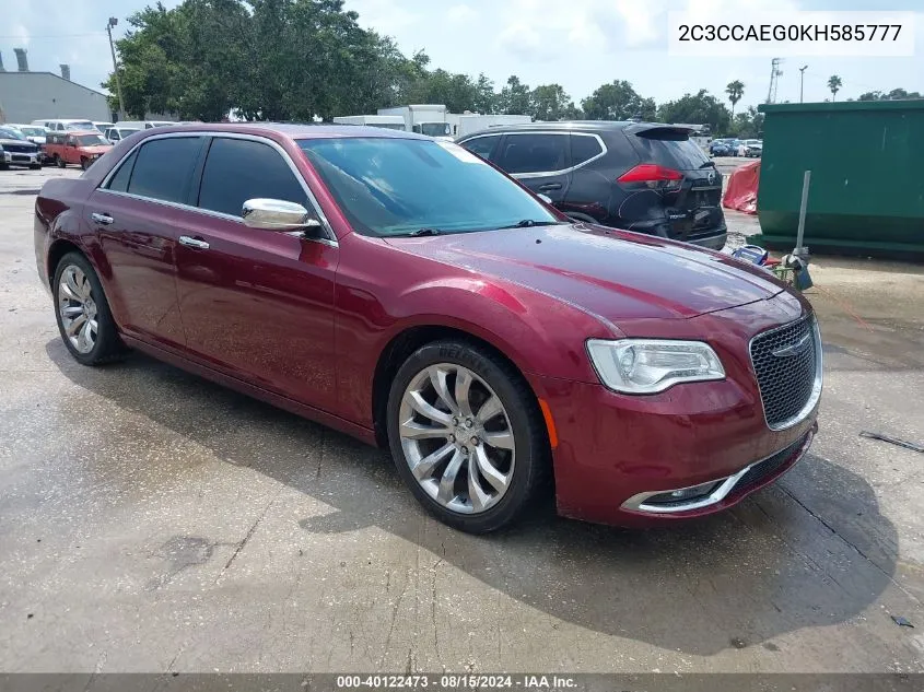 2C3CCAEG0KH585777 2019 Chrysler 300 Limited