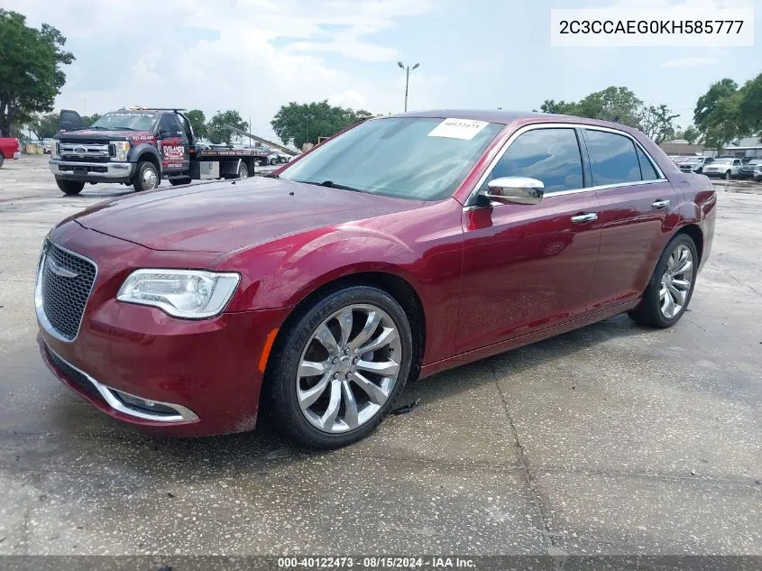 2C3CCAEG0KH585777 2019 Chrysler 300 Limited