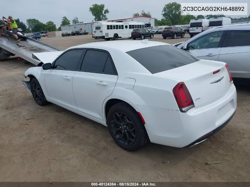 2C3CCAGG2KH648892 2019 Chrysler 300 300S Awd