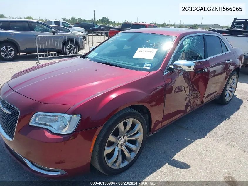 2019 Chrysler 300 Limited VIN: 2C3CCAEG2KH566065 Lot: 40135994