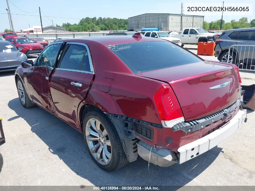 2C3CCAEG2KH566065 2019 Chrysler 300 Limited