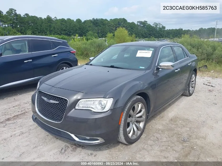 2C3CCAEG0KH585763 2019 Chrysler 300 Limited