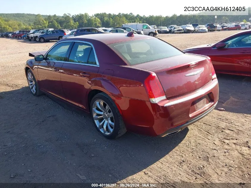 2019 Chrysler 300 Touring VIN: 2C3CCAAG4KH612405 Lot: 40196297