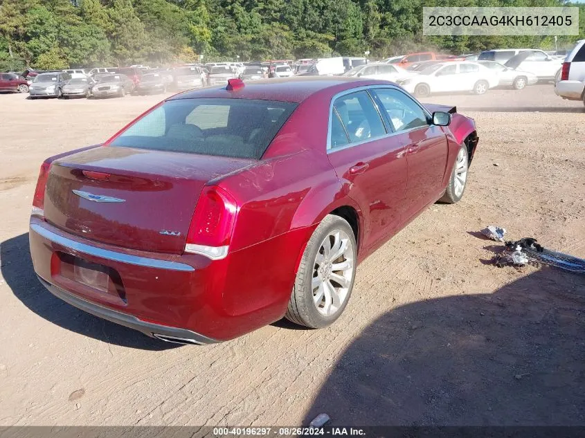 2019 Chrysler 300 Touring VIN: 2C3CCAAG4KH612405 Lot: 40196297