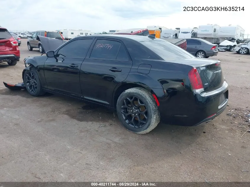 2C3CCAGG3KH635214 2019 Chrysler 300 S