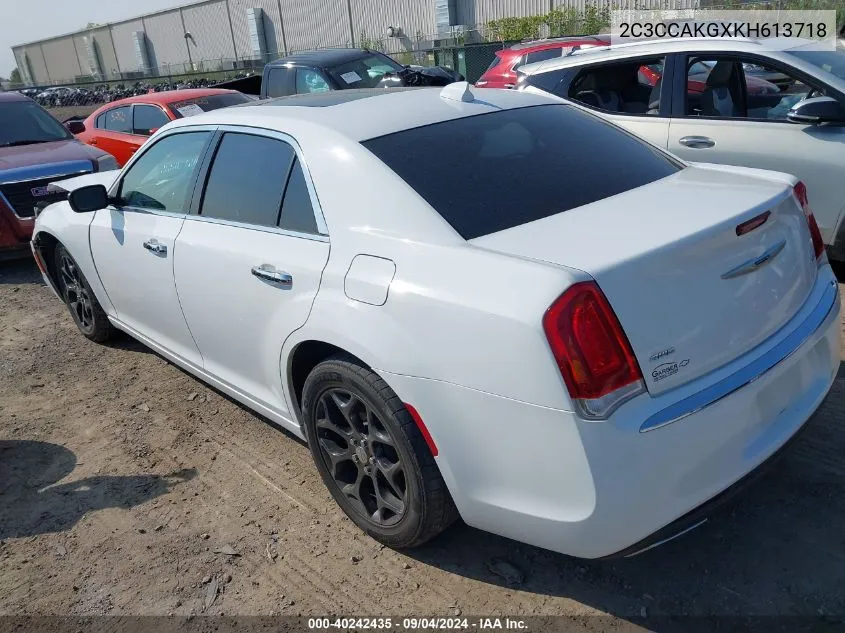 2019 Chrysler 300 Limited Awd VIN: 2C3CCAKGXKH613718 Lot: 40242435