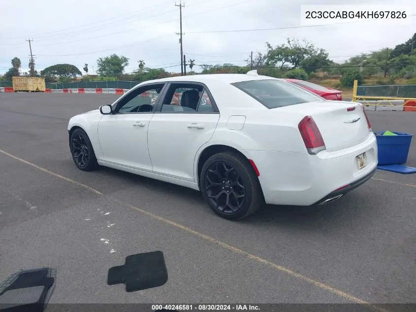 2019 Chrysler 300 300S VIN: 2C3CCABG4KH697826 Lot: 40246581