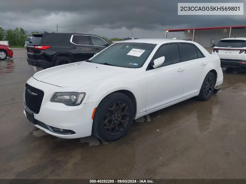 2019 Chrysler 300 300S Awd VIN: 2C3CCAGG5KH569801 Lot: 40252285