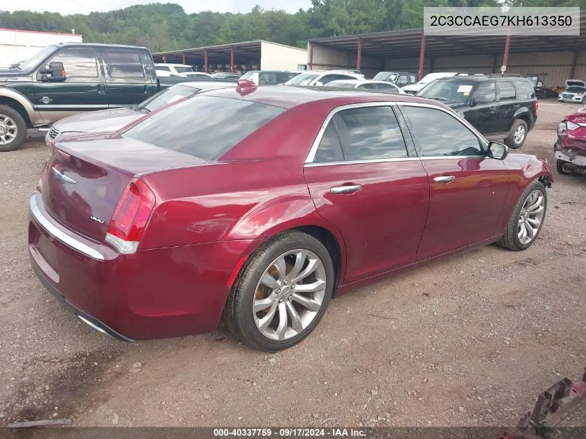 2C3CCAEG7KH613350 2019 Chrysler 300 Limited