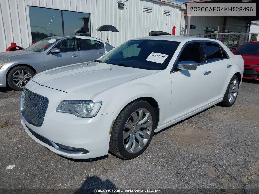 2019 Chrysler 300 Limited VIN: 2C3CCAEG4KH528496 Lot: 40353290