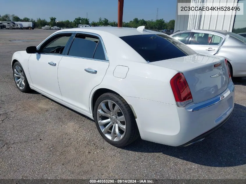 2019 Chrysler 300 Limited VIN: 2C3CCAEG4KH528496 Lot: 40353290