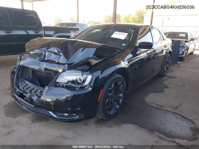 2019 Chrysler 300 S VIN: 2C3CCABG4KH536036 Lot: 40407342