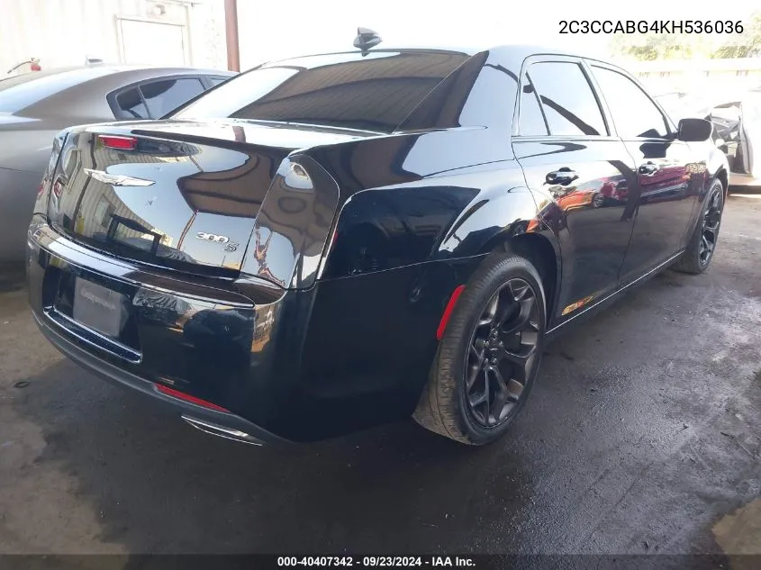 2C3CCABG4KH536036 2019 Chrysler 300 S