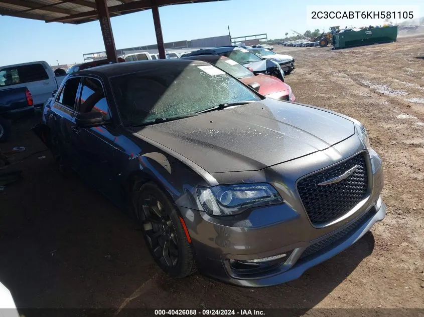 2019 Chrysler 300 S VIN: 2C3CCABT6KH581105 Lot: 40426088