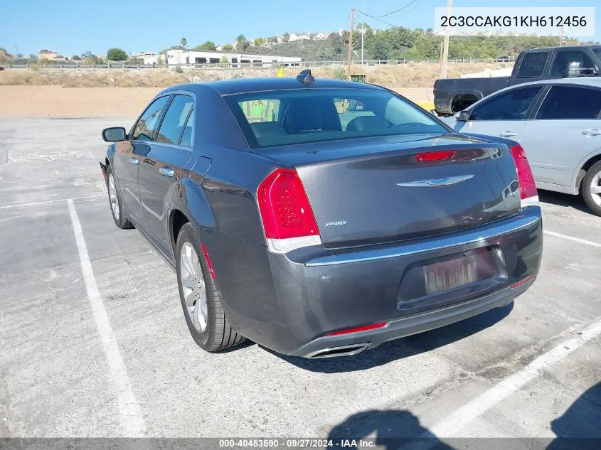 2019 Chrysler 300 Limited Awd VIN: 2C3CCAKG1KH612456 Lot: 40453590