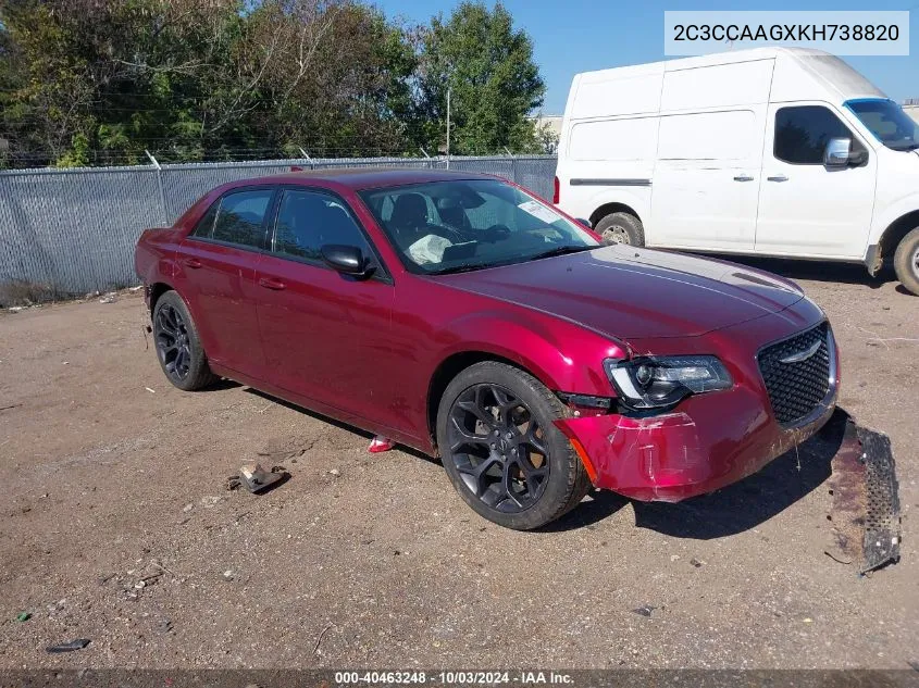 2C3CCAAGXKH738820 2019 Chrysler 300 Touring