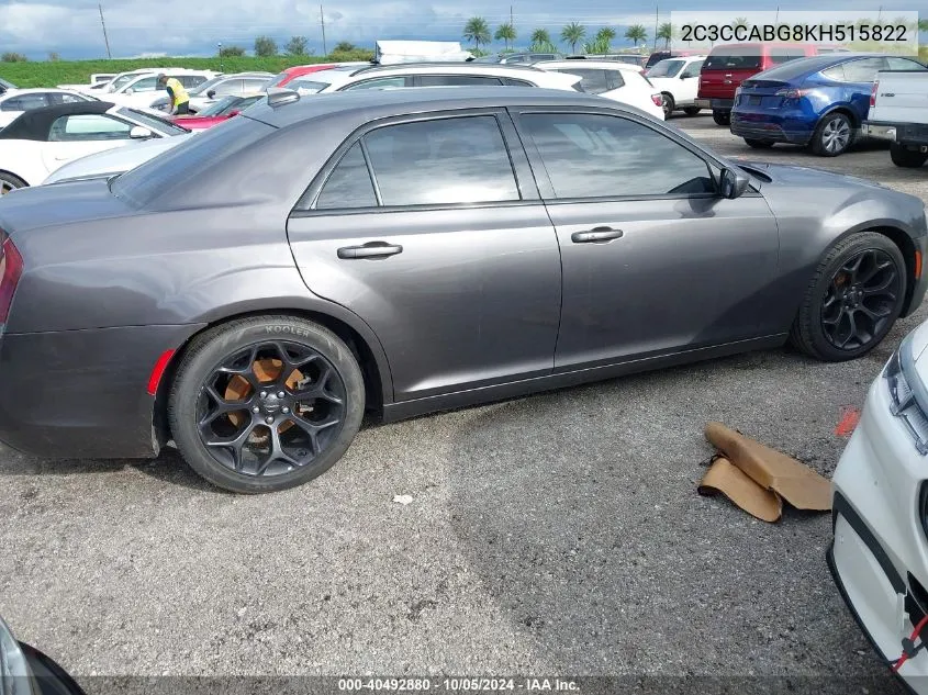 2C3CCABG8KH515822 2019 Chrysler 300 S