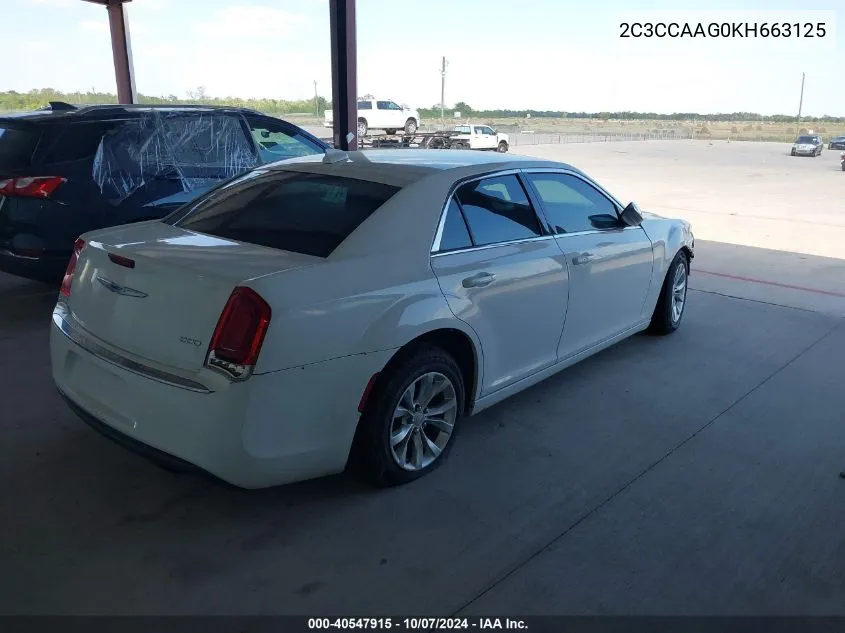 2C3CCAAG0KH663125 2019 Chrysler 300 Touring