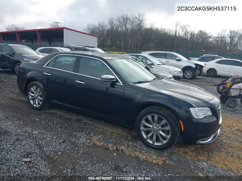 2019 Chrysler 300 Limited Awd VIN: 2C3CCAKG5KH537115 Lot: 40790067