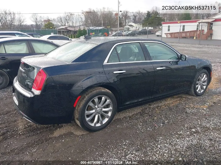 2019 Chrysler 300 Limited Awd VIN: 2C3CCAKG5KH537115 Lot: 40790067