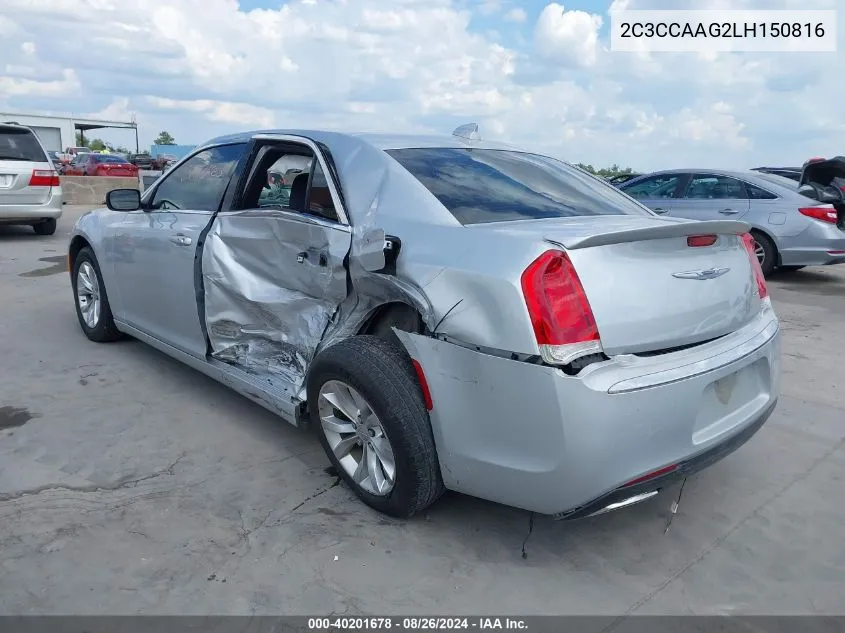 2020 Chrysler 300 Touring VIN: 2C3CCAAG2LH150816 Lot: 40201678