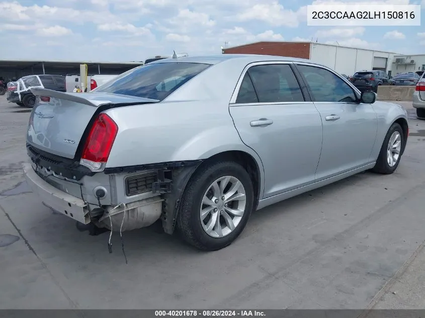 2C3CCAAG2LH150816 2020 Chrysler 300 Touring