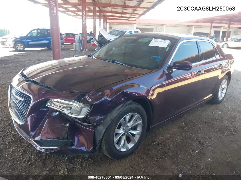 2020 Chrysler 300 Touring VIN: 2C3CCAAG8LH250063 Lot: 40278301